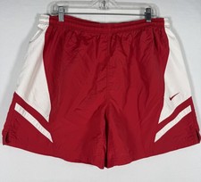 VTG Nike Shorts Mens Large Red Nylon Blend Casual Gym 90s Running Drawstring 6