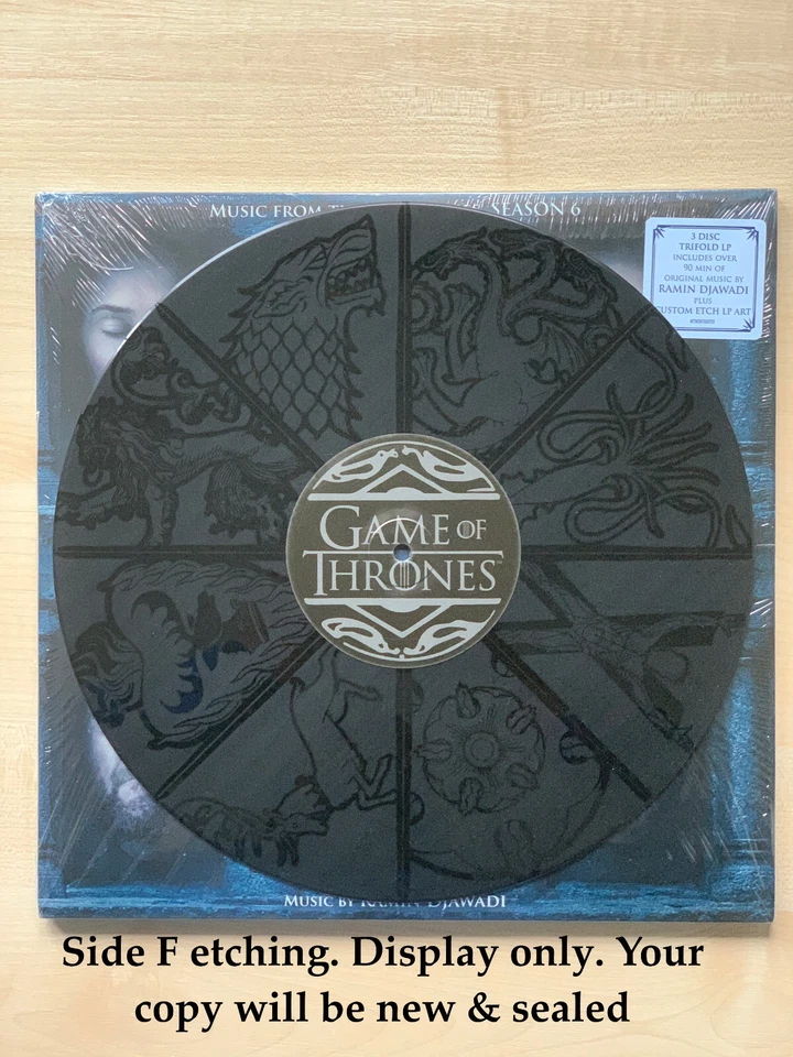 Game of Thrones Season 6 OST, Black Vinyl 3LP, Etched F Side, New & Sealed - Image 4 of 4