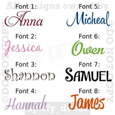 Personalized Custom Single Name Vinyl Wall Decal Sticker Decor Nursery Bedroom