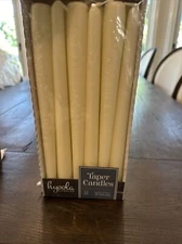Hyoola 12 Pack Tall Taper Candles - 10 Inch IVORY Dripless, Unscented Dinner Can