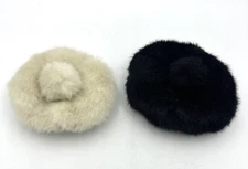 Beatrice Collection Doll Hats Faux Fur Beret Lot 2 Small Small World Label