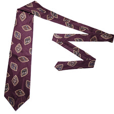 Karl Lagerfeld Tie Men's Red Paisley 100 Silk Necktie Handmade In Italy