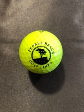 LOGO GOLF BALL-PEBBLE BEACH GOLF LINKS...CALIFORNIA...YELLOW BALL