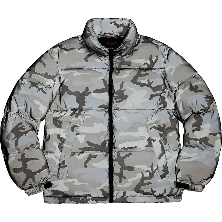 Supreme Reflective Camo Down Veste Snow Camo Down Grande Taille avec Étiquette