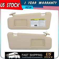 For Toyota Highlander 2008-2013 Beige Left + Right Car Sun Visor Pair W/ Sunroof