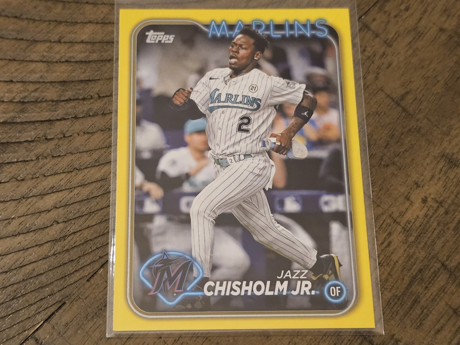 2024 Topps #223 Jazz Chisholm Jr Yellow Nmmt
