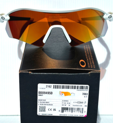 オークリー　レーダープレートプリズム24k NEW Oakley RADAR PLATE Shiny White PRIZM POLARIZED 24k Gold