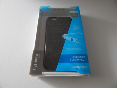 Speck CandyShell Case for iPhone 6 iPhone 6S Obsidian Gold Glitter/Obsidian New
