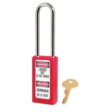 Master Lock 411LTRED Zenex™ Safety Padlock – 3" Shackle, Keyed Different