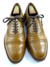 Allen Edmonds "STRAND" Mens VERSE Leather Cap-Toe Oxfords 10 D Walnut (601N)