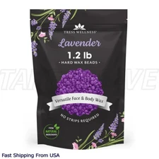 544g / 1.2 lb Hard Wax Beads Bean For All Waxing Types Depilatory Hair LAVENDER
