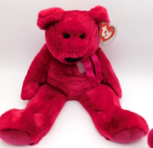 Lot of 3 TY Valentina Large Buddy and Beanie Plush Tag in Protector 1999 - 2001 - Imagen 4 de 5