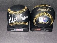 Alex Ramirez New York Mets Auto Signed Black Baseball Beckett WITNESS COA -