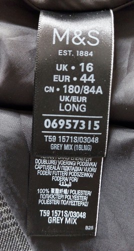 Gonna da donna M&S taglia 16UK grigio misto nuova con etichette prezzo consigliato £ 15 - Foto 5 di 6