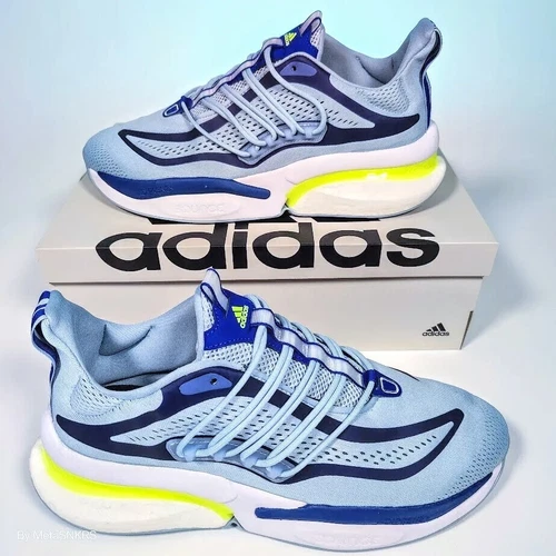 Adidas US 13 Men Blue/Yellow/White Retro Bounce Lifestyle Alphaboost  IE9701 New