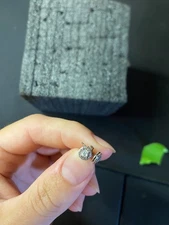 Zales diamond cluster sterling silver earrings 925