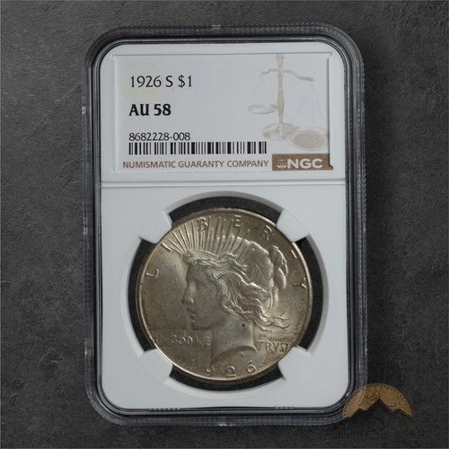 1926-S Morgan Silver Dollar $1 - NGC AU58 - San Fransisco
