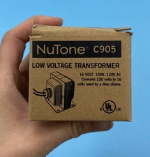 NUTONE C905 DOOR CHIME/ DOORBELL TRANSFORMER 120V TO LOW VOLTAGE 16V 10VA