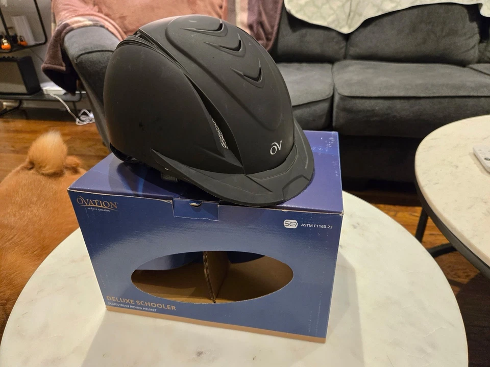 Шлем OVATION OV Deluxe школьный конный черный вентилируемый размер S/M - Изображение 2 из 4