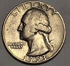 1953  Washington Quarter - 90% Silver