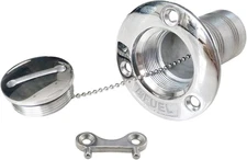 NEW Casting 1-1/2"38mm Boat Fuel Deck Fill/Filler with Key Cap Marine 316 Sta...