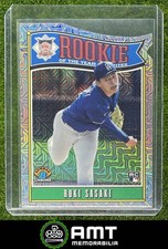 Roki Sasaki RC 2025 Bowman Chrome Rookie of the Year Favorites Mega Dodgers