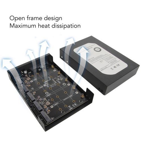 5 Port M.2 Ssd To 3.5Inch Sata3.0 Adapter 6Gbps Jbod Enclosure Adapte MPF - Picture 15 of 22