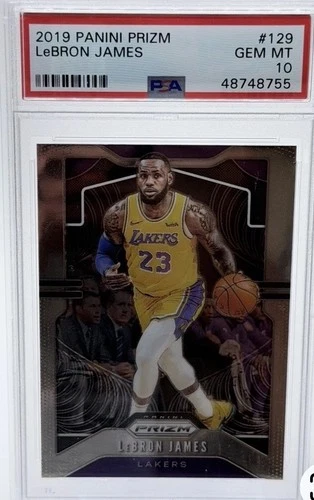 sports trading card singles psa graded 2019 LeBron James Panini Prism