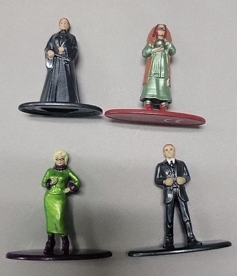 4 Mini Metal Harry Potter Die Cast Figures, Mcgonagall, Trelawney, Rita, Percy