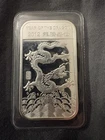 2012- 1 OZ SILVER BAR- YEAR OF THE DRAGON- .999 FINE SILVER- NR AUCTION