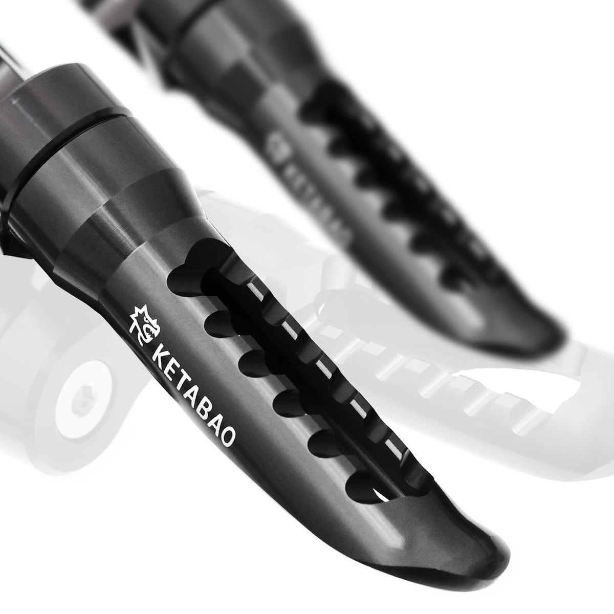 Black BOB Front Foot Pegs 1 inch Lower For Kawasaki ZX-12R Ninja