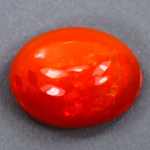 4.25Cts Natural Ethiopian Orange Fire Opal Oval Cabochon Loose Gemstone - Bild 2 von 3