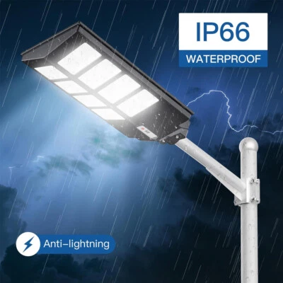 PFCTART 5000W Commercial Solar Street Light Outdoor Dusk to Dawn for Parking Lot Road