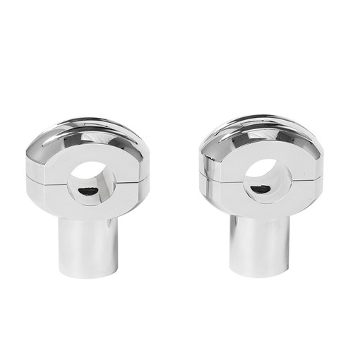 CNC 1" Motorcycle Handlebar Riser Clamp Mount 25MM Chrome For Harley Dyna Yamaha - Picture 12 of 12