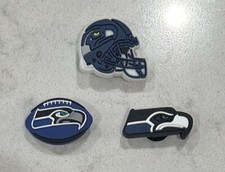 Seattle Seahawks Football Themed 3- Pack NFL Shoe Charms for Crocs