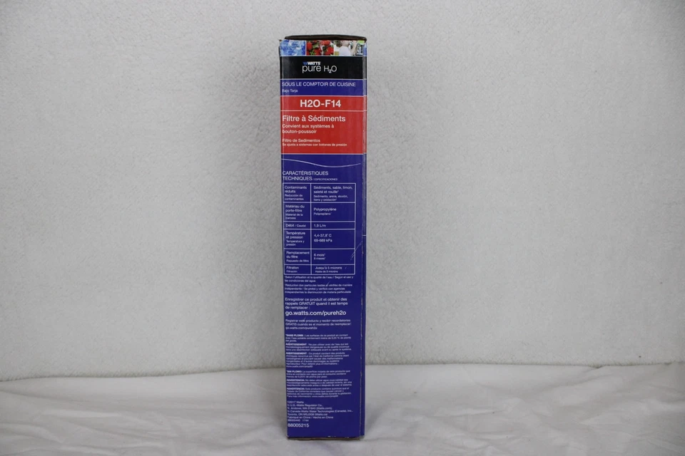 Watts Pure H2O  Under Counter H2O-F14 Sediment Replacement Filter Brand New - Image 4 of 4