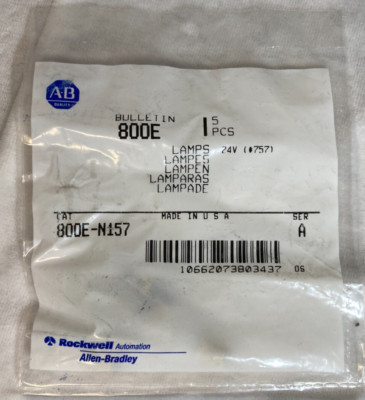 ALLEN BRADLEY 800E-N157 SER. A 24V New Pack of 5 NOS 5 pcs  (#757) Made in USA