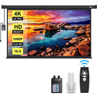 100 inch 16:9 Electric Motorized Projector Screen w/ Remote Movie Home Theater