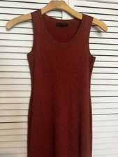BANANA REPUBLIC Women’s size XS Xsmall Dress Metallic Midi Sleeveless Bodycon