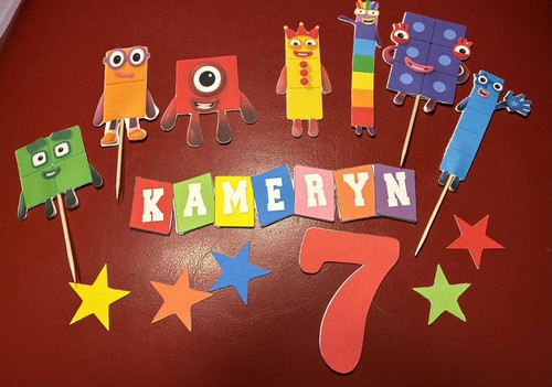 Number Blocks Cake & Cupcake Topper Bundle - Picture 2 of 4