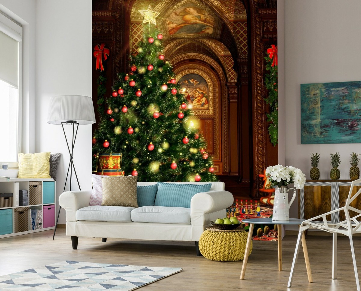 Live 3d Christmas Wallpapers Modern Living Room Christmas Stock