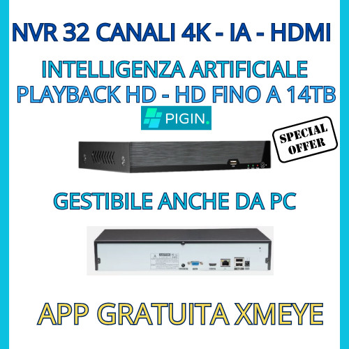 Proteggi la tua Famiglia con l'NVR 32 Canali 4K XMeye IA P2P