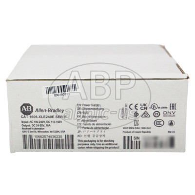 New Allen-Bradley1606-XLE240E Power Supply,240W,1PH,24-28VDC,10A,Screw terminals
