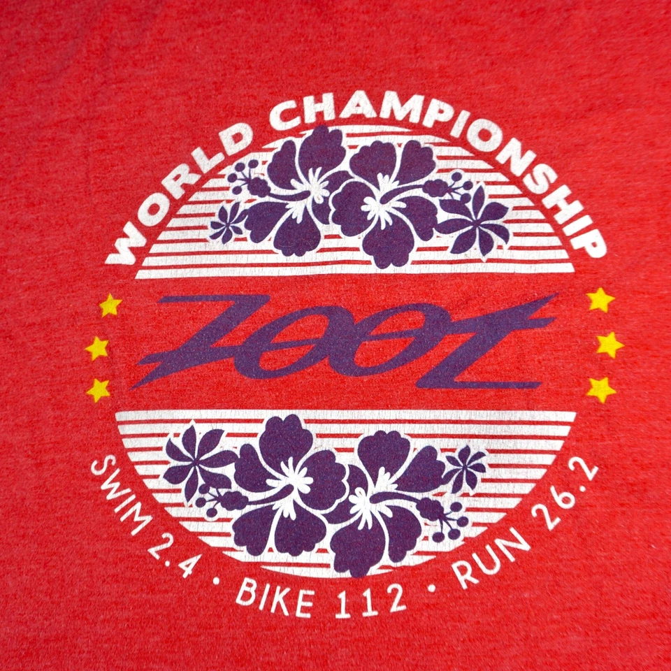 Camiseta Zoot Ironman Campeonato Mundial Triatlón Roja XL Performance Tee 2015 Foto 3 de 4