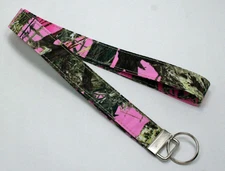 Pink Camo Camouflage True Timber MC2 Lanyard Key Ring Handmade Custom Designer