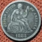 1883 Seated Liberty 10C Silver Dime Nice Coin
