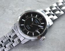 Tissot PRC 200 Black Dial Men's Watch Steel Bracelet Quartz 200M Date