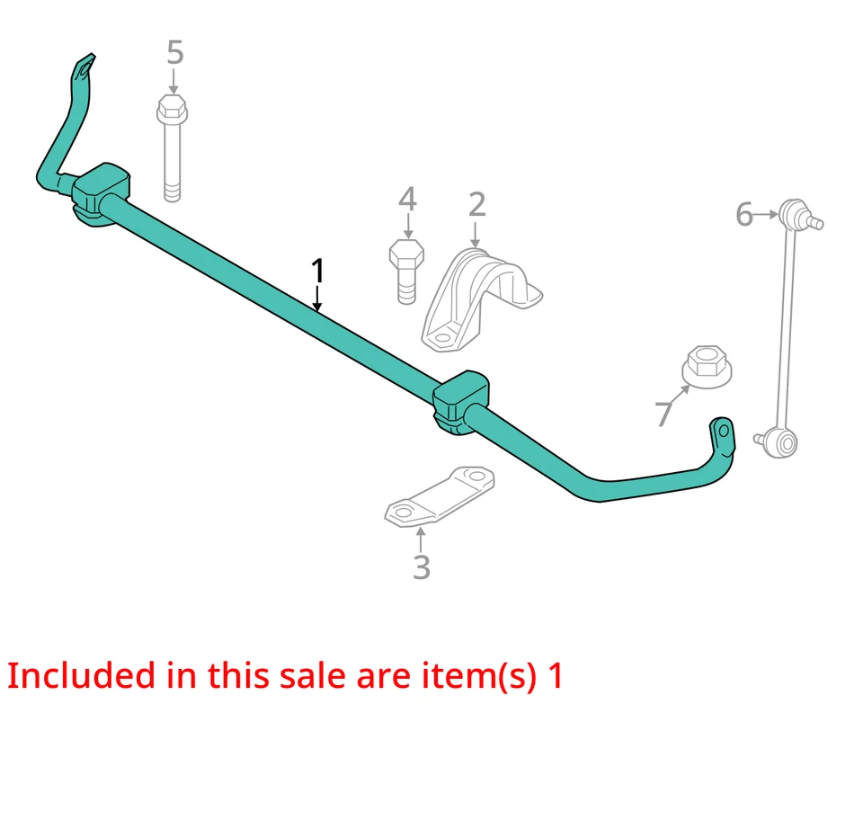 BMW 535i 2012 tracción trasera barra estabilizadora delantera fabricante de equipos originales 131 k millas - LKQ434633509 Foto 4 de 4