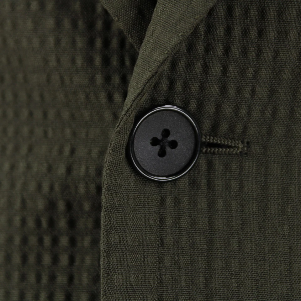 Abrigo deportivo Belvest nuevo con etiquetas mezcla de algodón talla 48R (38R EE. UU.) en verde Seersucker Foto 2 de 4