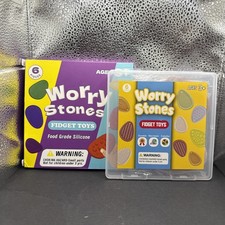 2x-Fidget Toy Sensory Stone for Kid 6Pk Textured Soft Worry Stone for Autism Kid